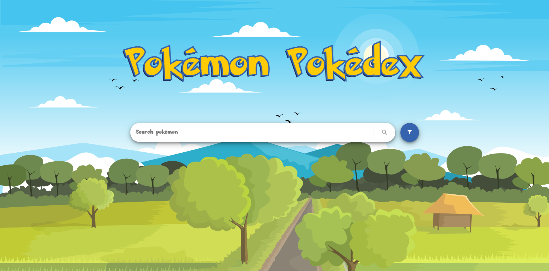 Screenshot of the Pokémon Pokédex web app